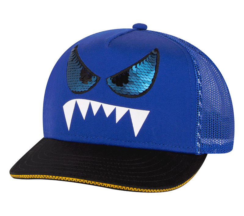 Skechers Monster Eyes Trucker Hat, BLU /  NERO, largeimage number 0
