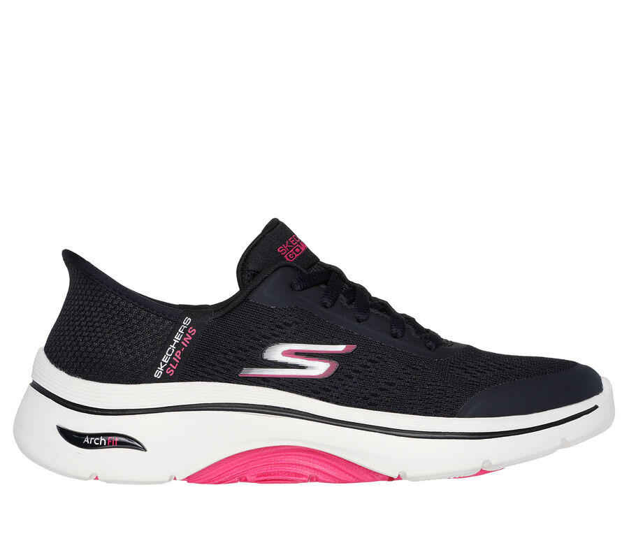 Skechers Slip-ins: GO WALK Arch Fit 2.0, NERO / ROSA FLUO, largeimage number 0