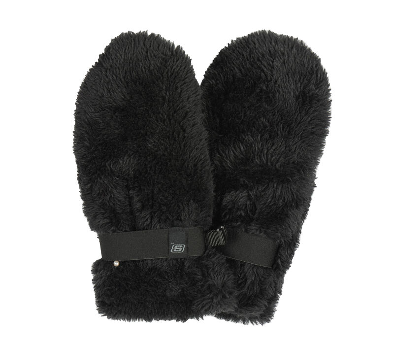 Faux Fur Mittens - 1 Pack, NERO, largeimage number 0
