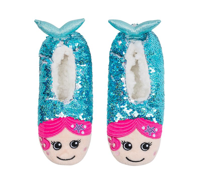 Mermaid Floral Slipper Socks - 1 Pack, MULTI, largeimage number 0