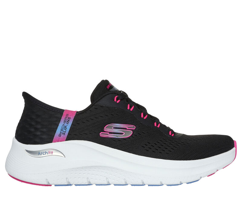 Skechers Slip-ins: Arch Fit 2.0 - Easy Chic, BLACK / HOT PINK, largeimage number 0